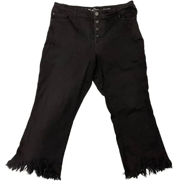 Inc Green Frayed Denim Jeans Pants NWT - Picture 1 of 8